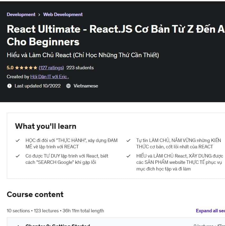 React Ultimate – React.JS Cơ Bản Từ Z Đến A Cho Beginners
