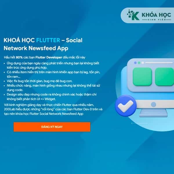 Khóa học Flutter – Social Network Newsfeed App
