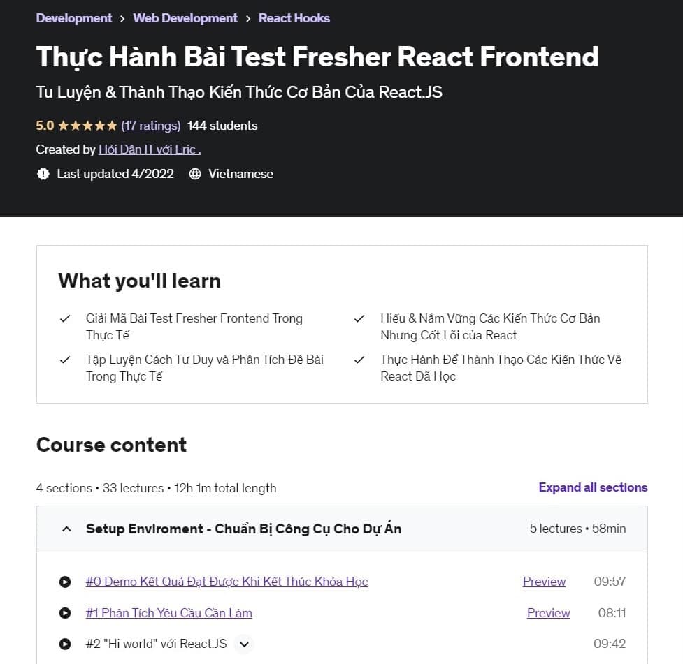 Thực Hành Bài Test Fresher React Frontend