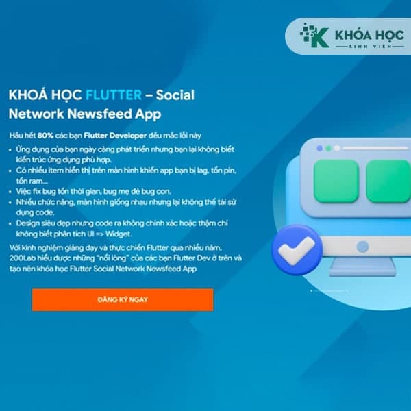 Khóa học Flutter – Social Network Newsfeed App