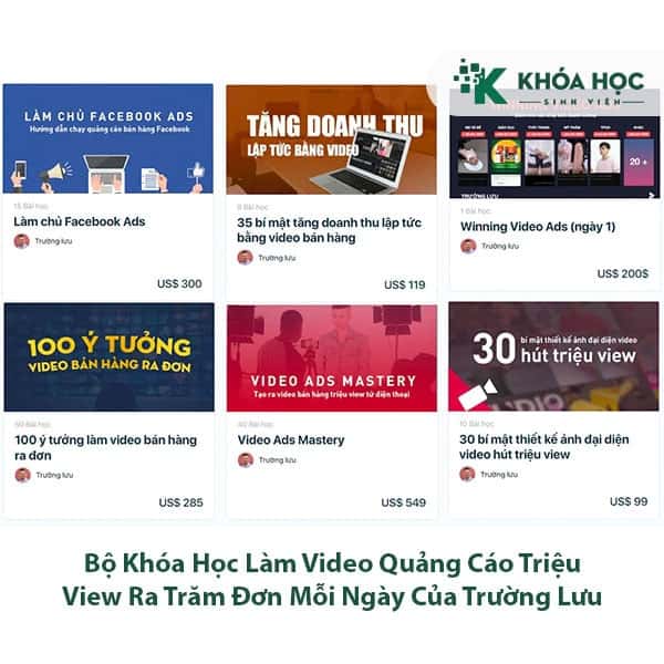 Bộ khóa Làm Video Quảng Cáo Triệu View Ra Trăm Đơn Mỗi Ngày