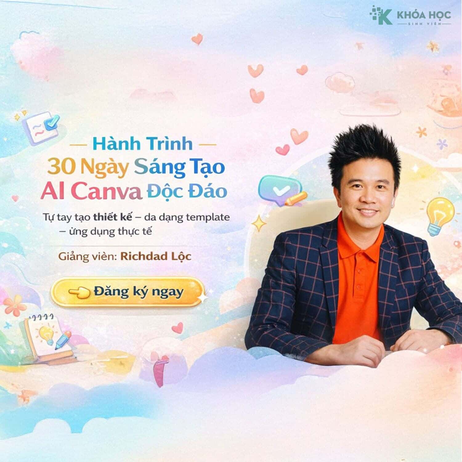 Khóa Học Hành Trình 30 Ngày Sáng Tạo AI Canva Độc Đáo