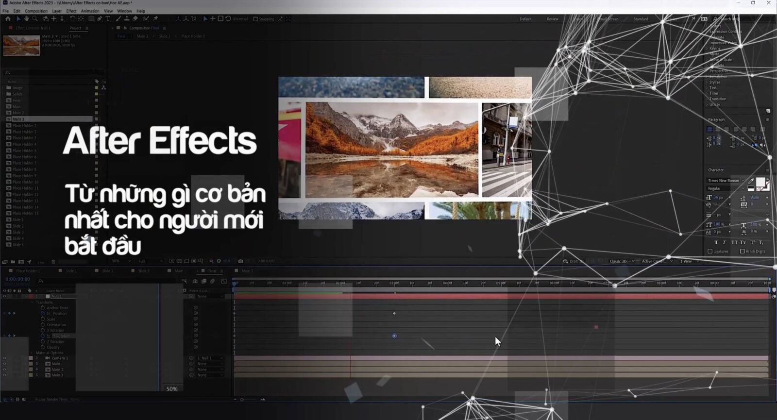 Làm hiệu ứng video với After Effects mới 2023
