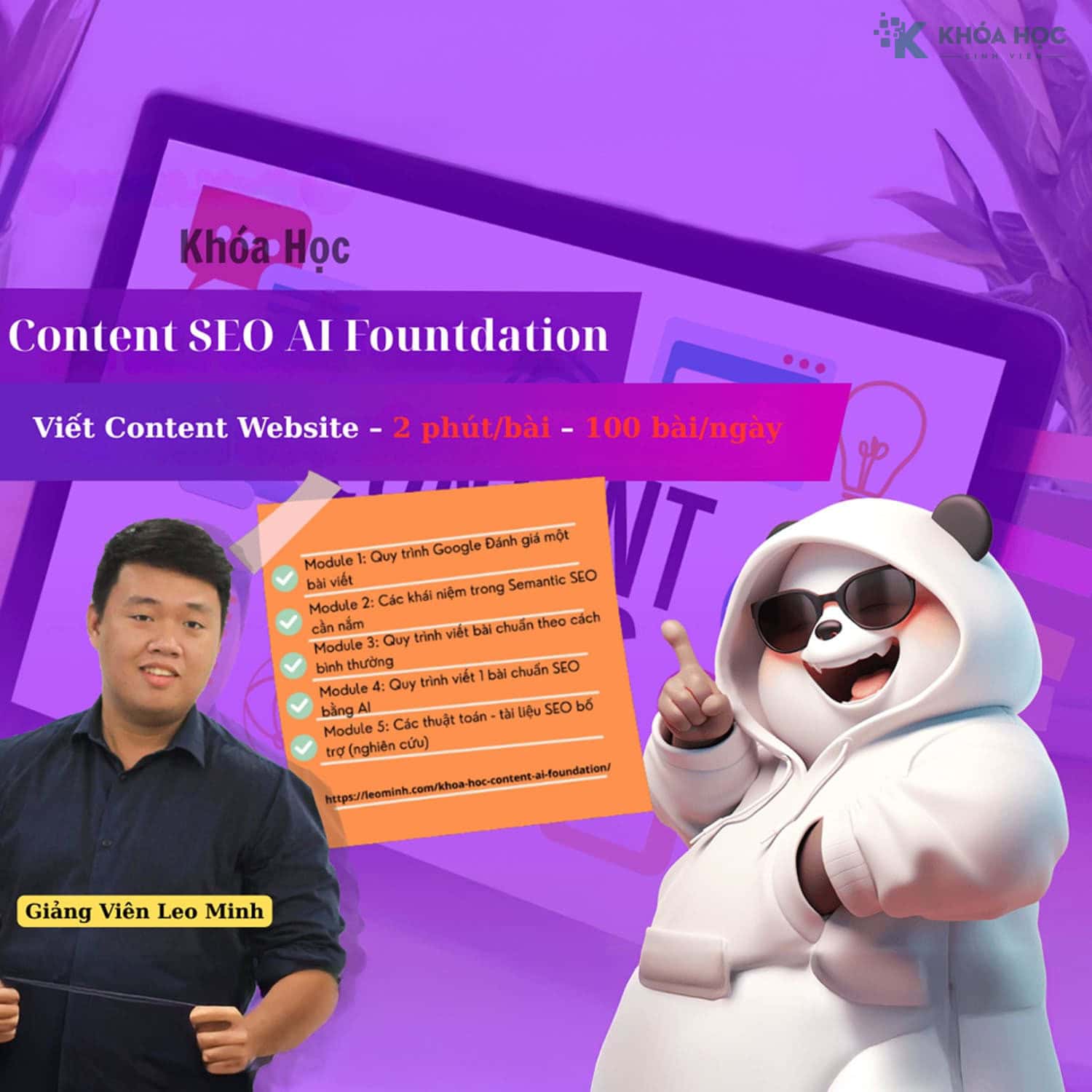 Khóa Học Content SEO AI Foundation Mới Nhất Cùng Leo Minh