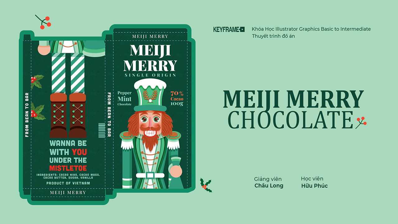 Bao bì Meiji Merry Chocolate