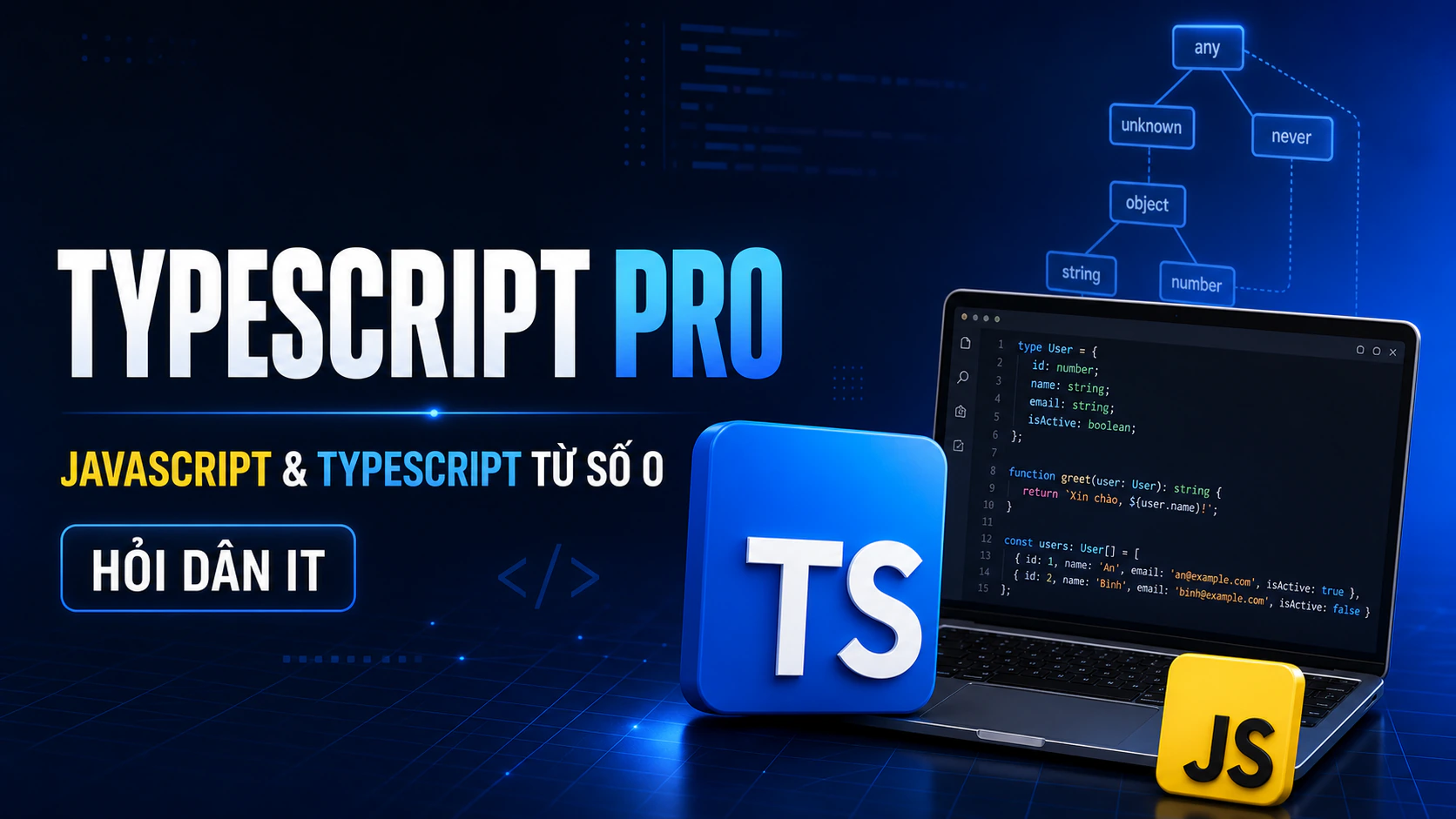 Khóa Học TypeScript Pro Cơ Bản Từ Số 0 Cùng Hỏi Dân IT