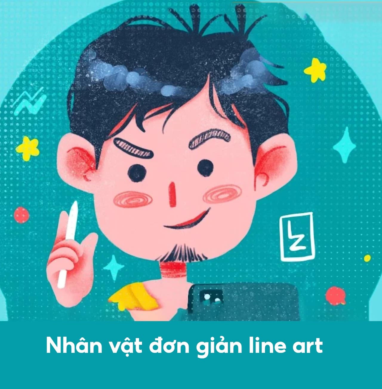 nhân vật đơn giản line art