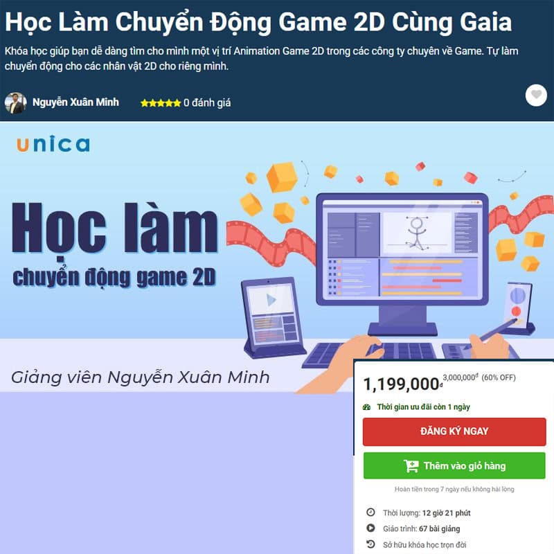 Học Làm Chuyển Động Game 2D Cùng Gaia