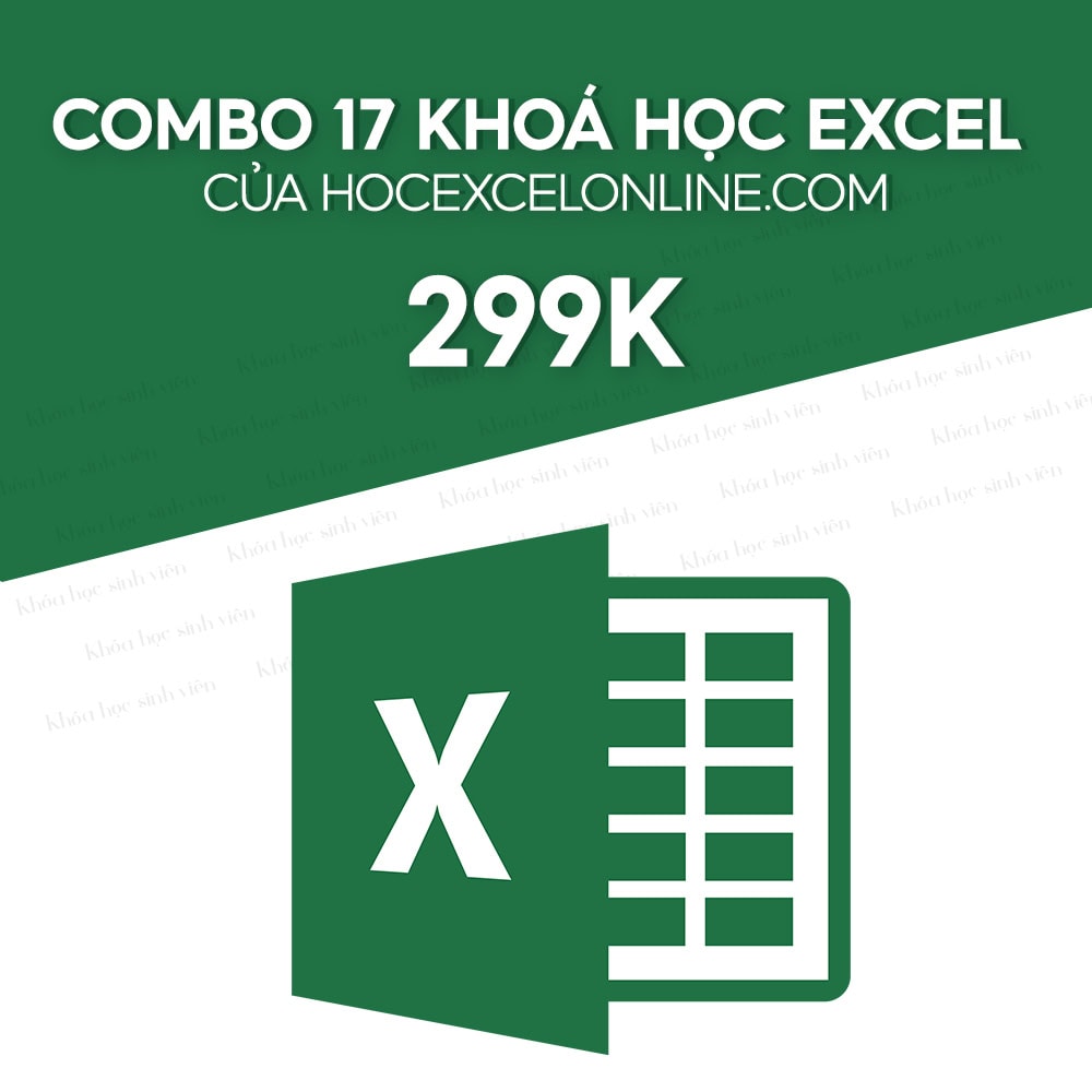 Combo 17 khóa Excel – Hocexcelonline