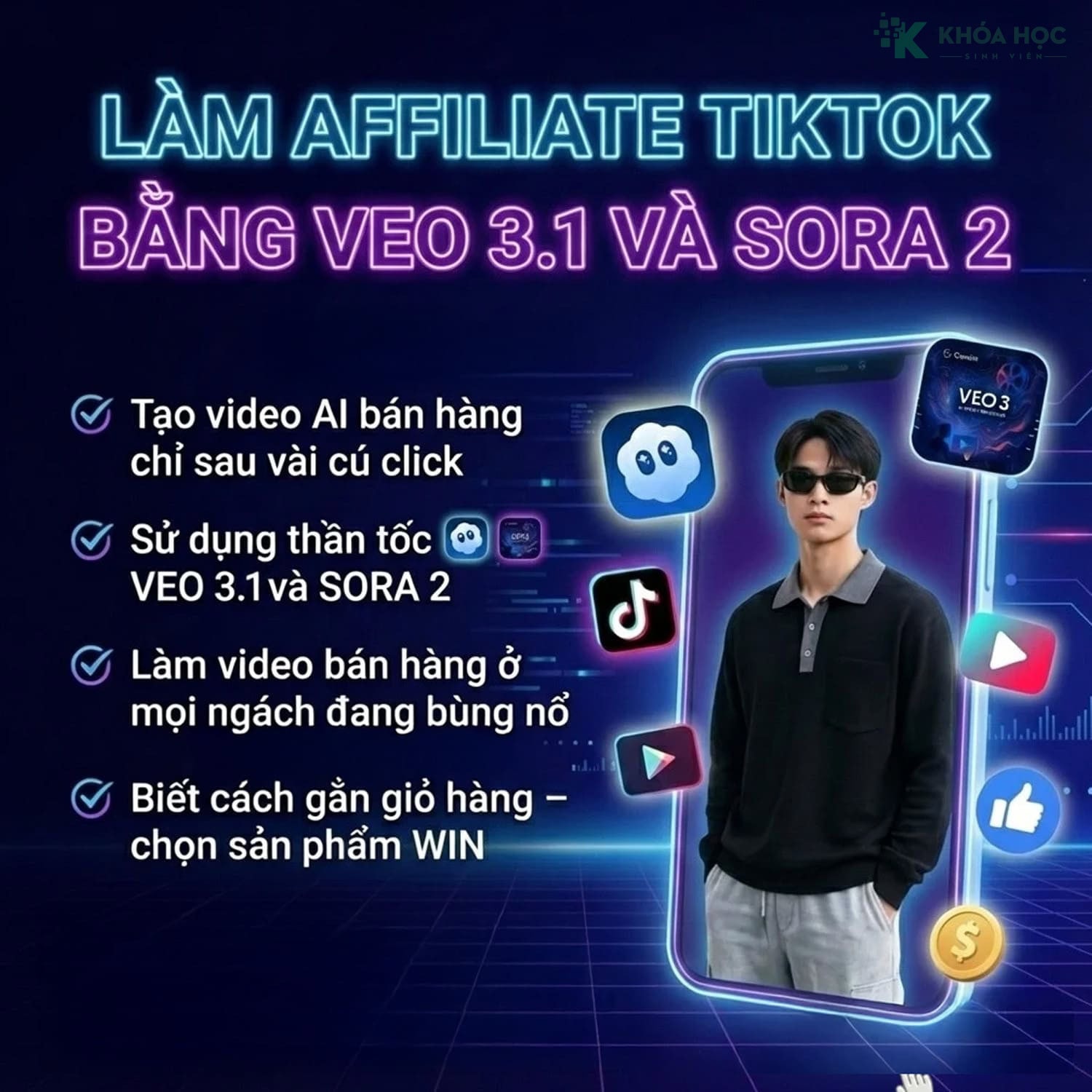 Affiliate Tiktok Bằng VEO 3.1 & SORA 2 Cùng Richdad Lộc
