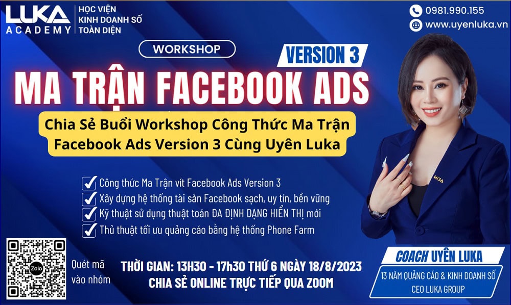 Công Thức Ma Trận Facebook Ads Version 3 – Uyên Luka