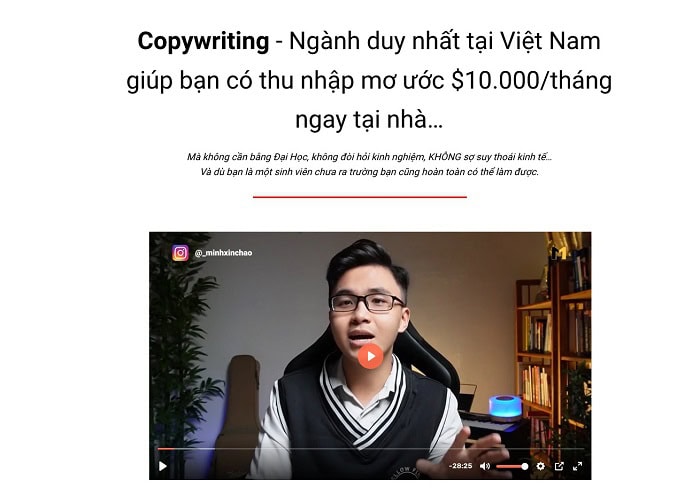 Copywriting $10,000 - Cách kiếm $10K/tháng từ Copywriting