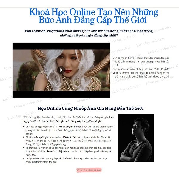 Tạo Nên Những Bức Ảnh Đẳng Cấp Thế Giới Cùng Sam Nguyễn