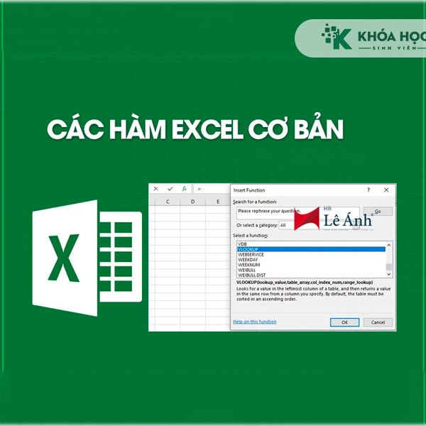 Luyện tập các hàm và công cụ trong Excel, chuẩn bị