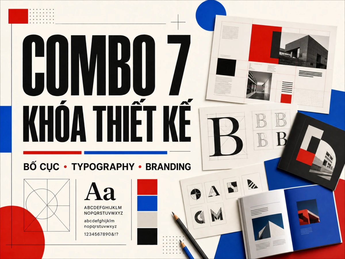 Combo 7 khóa học thiết kế cùng DAS