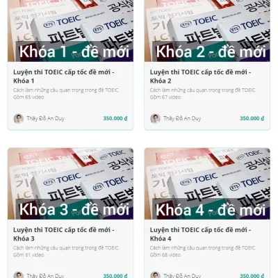 Combo 4 Khóa Học Toeic